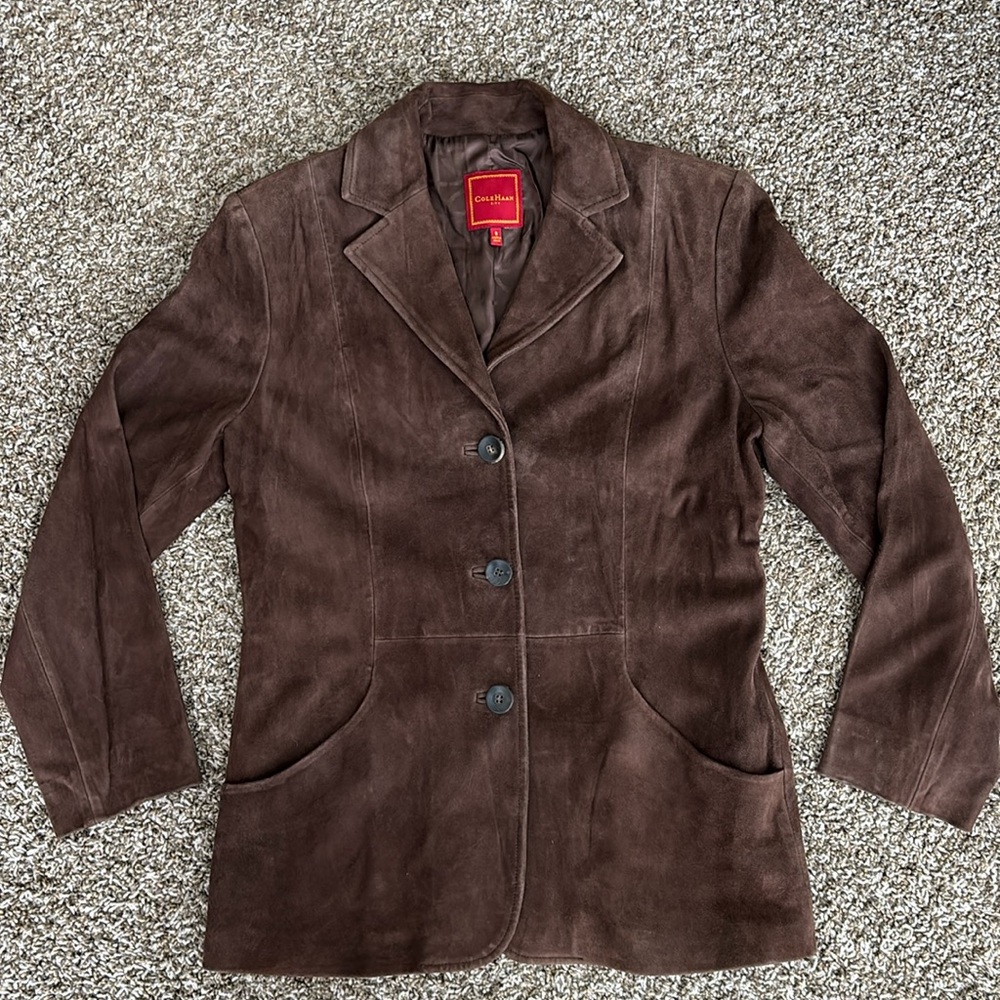 Vintage brown suede Cole Haan jacket women’s size 8 